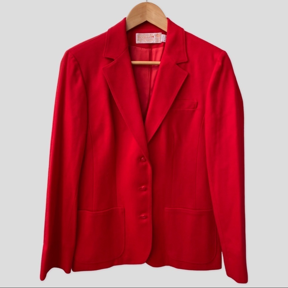 Pendleton Red Virgin Wool Women’s Blazer 10 ($229) - Picture 1 of 5